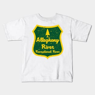 Allegheny River Recreational River shield Kids T-Shirt